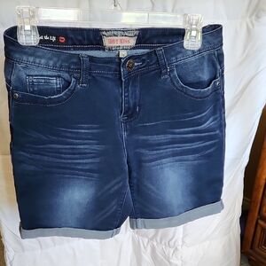 Hot Kiss Blue Jean Shorts with Stretchy Denim